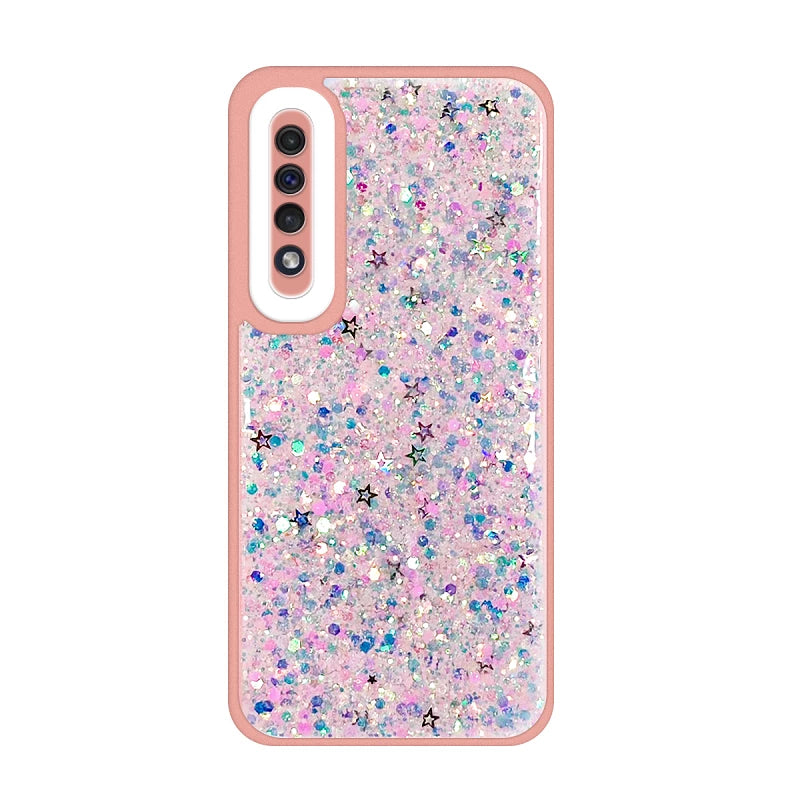 Étui à paillettes fluorescentes pour Samsung Galaxy A50