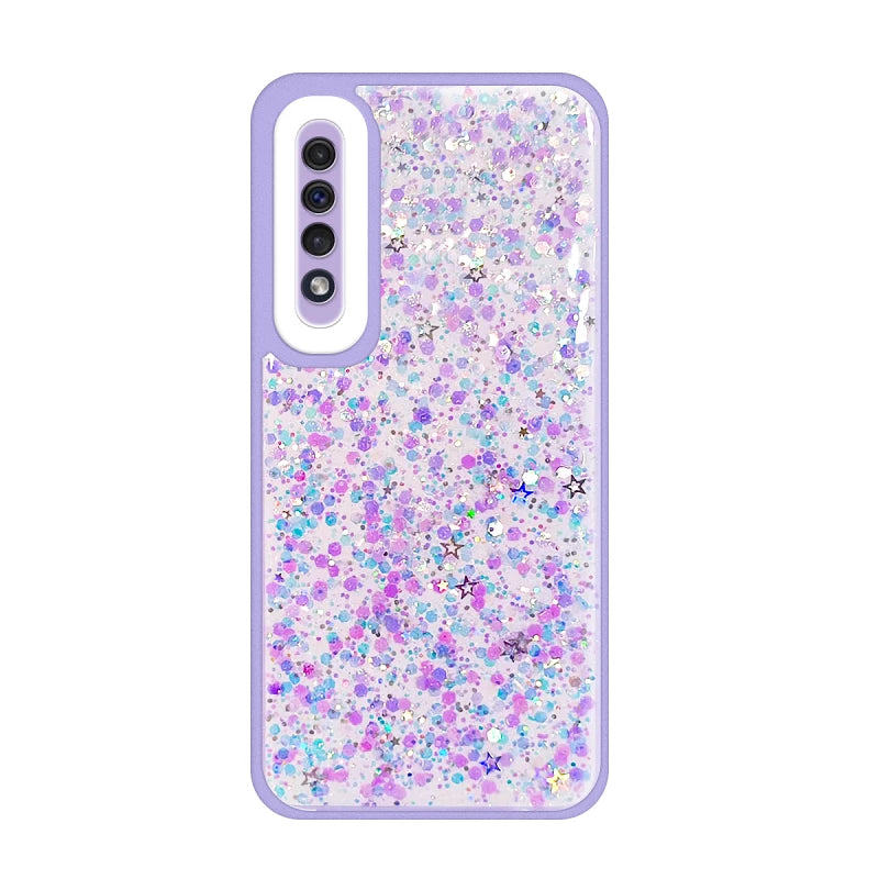 Étui à paillettes fluorescentes pour Samsung Galaxy A50