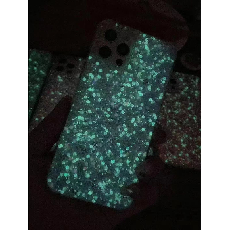 Étui à paillettes fluorescentes pour Samsung Galaxy A50