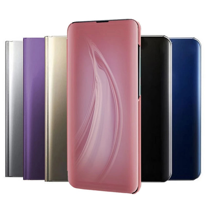 Étui à Rabat Transparent pour Xiaomi Mi Note 10 Lite avec Support - 6 Couleurs