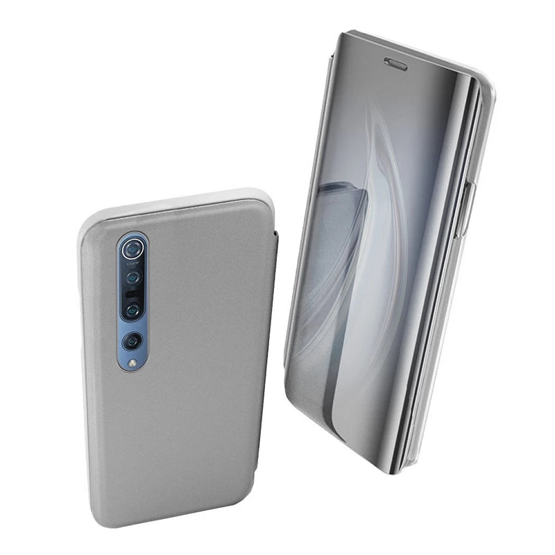 Étui à Rabat Transparent pour Xiaomi Mi Note 10 Lite avec Support - 6 Couleurs