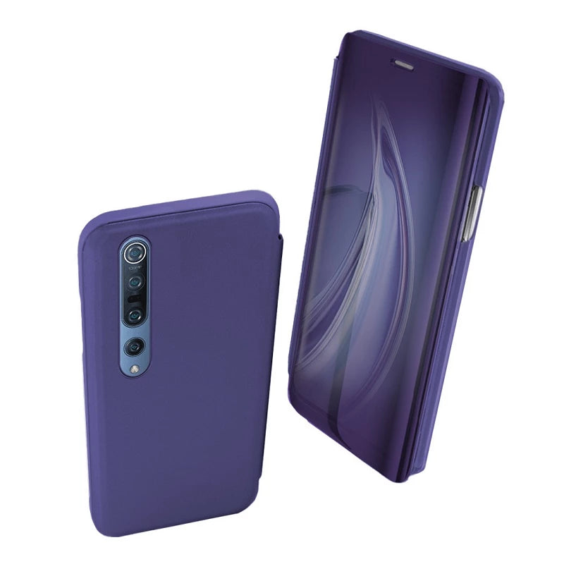 Étui à Rabat Transparent pour Xiaomi Mi Note 10 Lite avec Support - 6 Couleurs