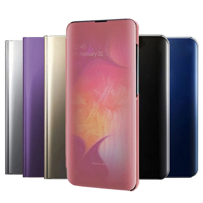 Étui à Rabat Ultra Clear View pour Samsung Galaxy S21 avec Support - 5 Couleurs