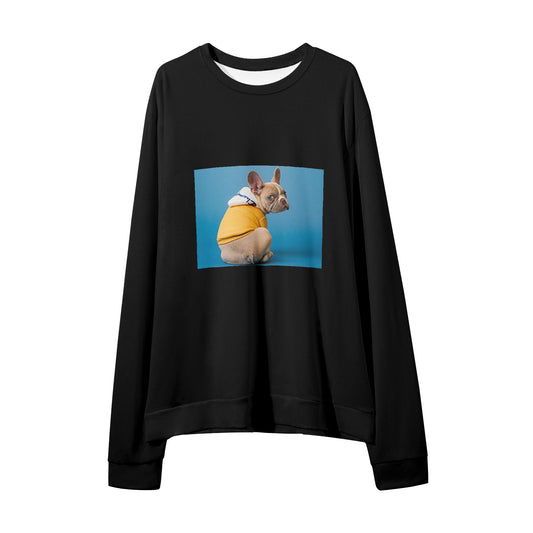 Unisex Adult Print Sweater Casual Loose Pullover Sweatshirt