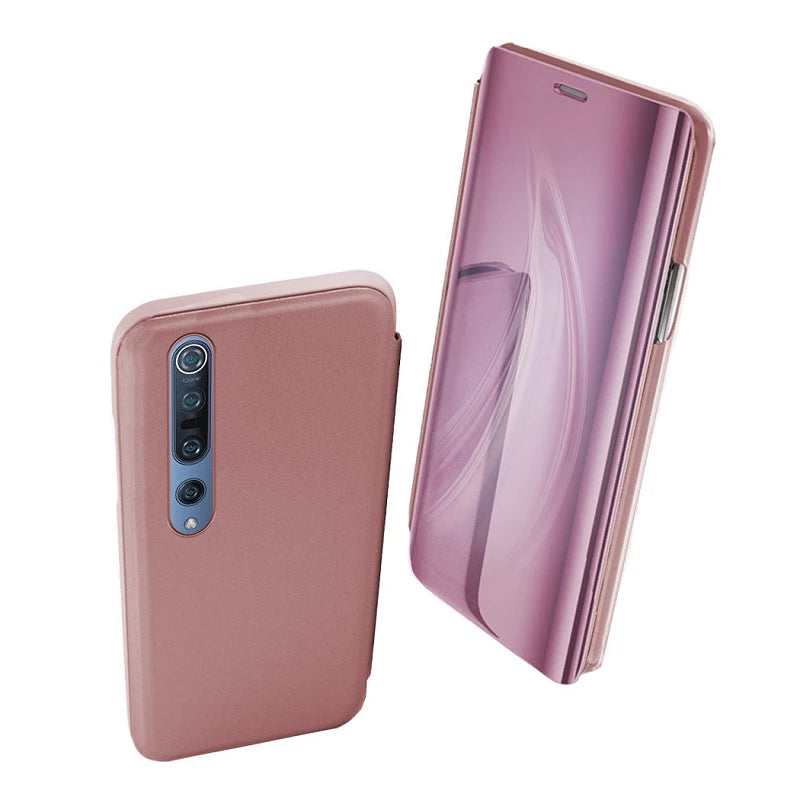 Étui à Rabat Transparent pour Xiaomi Mi Note 10 Lite avec Support - 6 Couleurs